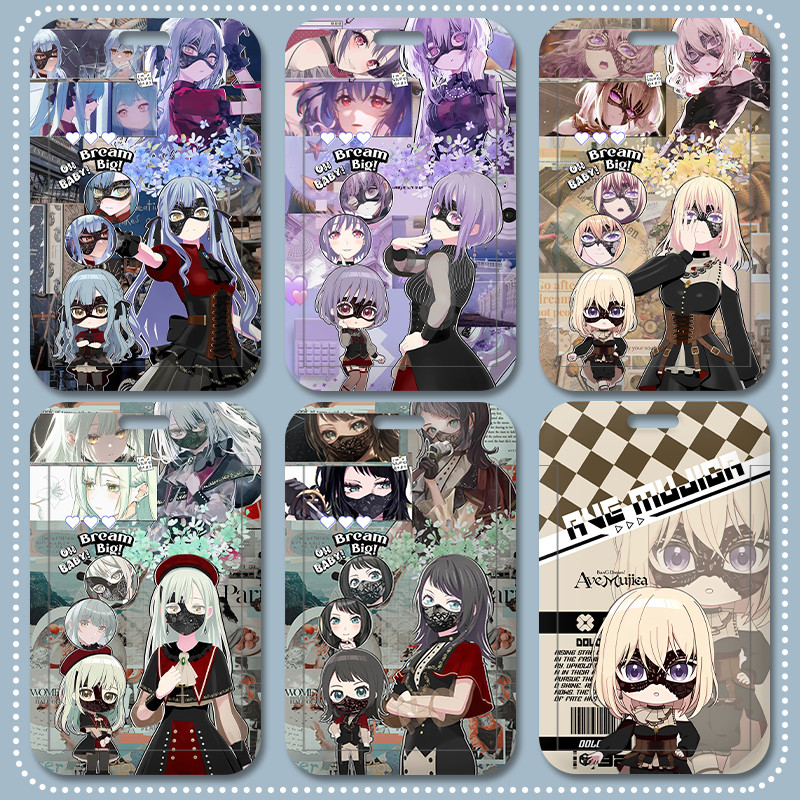 Ave Mujica Sakiko Wakaba Mutsumi Nyamu Umiri Misumi Uika ฝาครอบสไลด์การ์ดการควบคุมการเข้าถึงนักเรียน