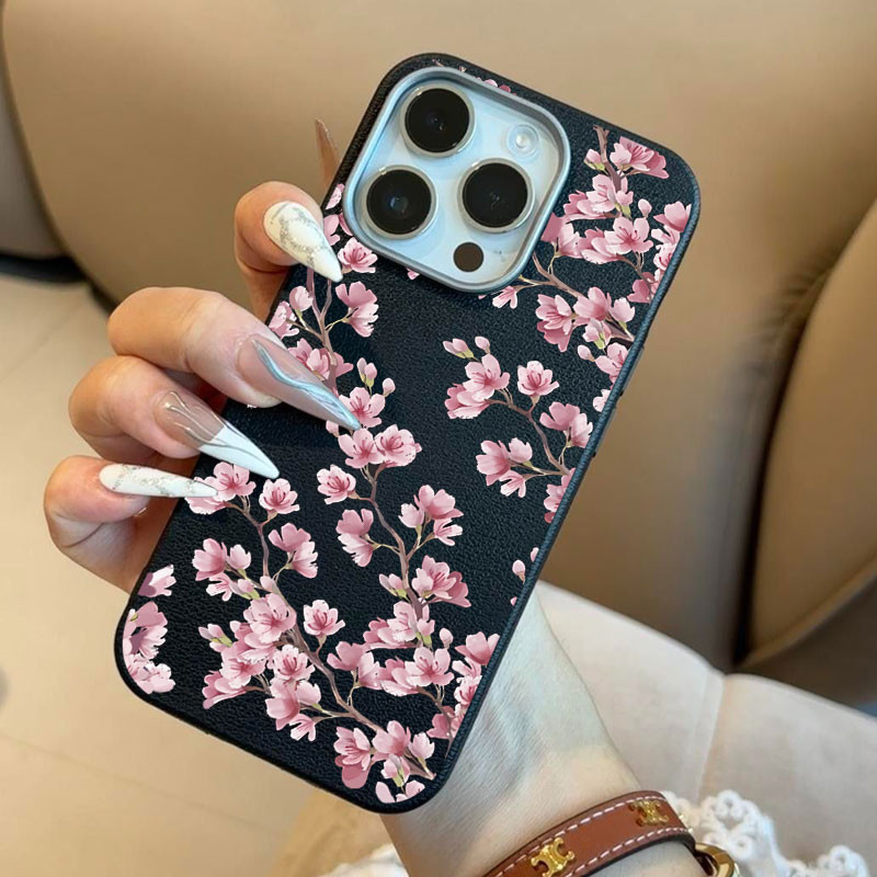 ปลอกสําหรับ Tecno Spark Slim KM7k กรณี Techno Pova Slim KM9 แฟชั่น Cherry Blossom หนังเคสโทรศัพท์กัน