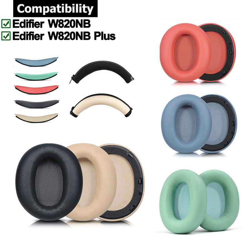 แผ่นรองหูฟังเบาะสําหรับ Edifier W820NB Plus / W820NB ชุดหูฟังแถบคาดศีรษะ Earpads หูฟัง Earmuffs