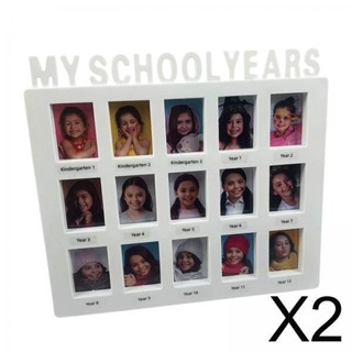 [mibum01eb] กรอบรูปติดผนัง สีขาว สําหรับโรงเรียน 12 ชิ้น