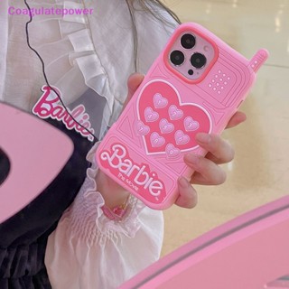 เคสซิลิโคนนิ่ม ลายการ์ตูนบาร์บี้ 3d สีชมพู สําหรับป้องกันโทรศัพท์มือถือ