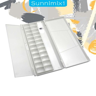 [Sunnimix1] ถาดเปล่า 24 ช่อง อเนกประสงค์ พร้อมฝาปิด สําหรับใส่สีน้ํา