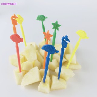 Onew ส้อมจิ้มผลไม้ ขนมขบเคี้ยว อาหารกลางวัน รูปสัตว์น่ารัก อุปกรณ์เสริม สําหรับตกแต่งเค้ก สลัด 20 ชิ้น ต่อชุด