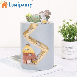 Lumiparty กระถางดอกไม้เรซิ่น รูปกระต่าย อเนกประสงค์ สร้างสรรค์ สําหรับตกแต่งบ้าน