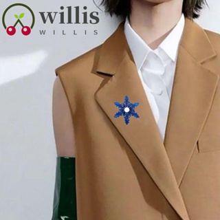 Willis เข็มกลัด รูปกวาง เกล็ดหิมะ โลหะผสมเคลือบ น่ารัก สําหรับเด็กผู้ชาย