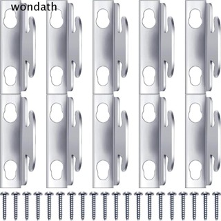 Wonda แบริ่งเหล็กยึดผ้าม่าน พร้อมสกรู สีเงิน สําหรับติดผนังบ้าน ห้องครัว 10 ชิ้น