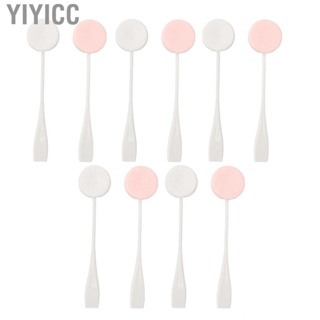 Yiyicc 10pcs Body  Puff Good Water Absorption Long Handled Lotion Applicator Pink