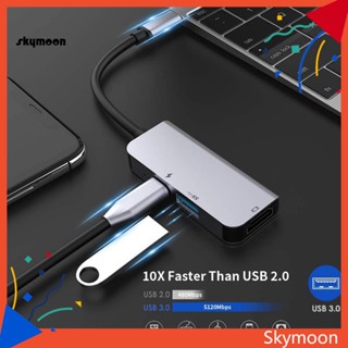 Skym* 3-in-1 อะแดปเตอร์ฮับ Type-c เป็น Hdmi 4k 30hz พร้อมการ์ดรีดเดอร์ความเร็วสูง 4k 30hz