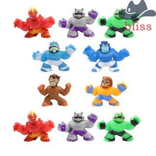 Bliss ของเล่นฟิกเกอร์ ซูเปอร์ฮีโร่ มังกรลิง Goo Jit Zu Games แบบยืดหยุ่น สีเขียว สิงโต จระเข้ สําหรับเด็ก