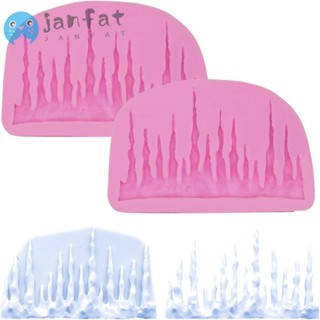 Janfat แม่พิมพ์ซิลิโคน สีชมพู ขนาดเล็ก 10.2*6.1*1 ซม. สําหรับตกแต่ง 2 ชิ้น