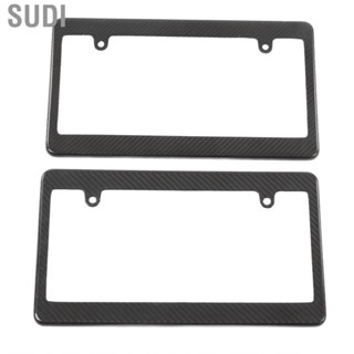 Sudi 1 Pair Car License  Holder Front Rear Carbon Fiber Frame