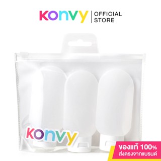 Konvy Hose Travel Bottle Set 3pcs #White ชุดขวดแบ่งบรรจุ ขนาดพกพา 3 ชิ้น สีขาว.