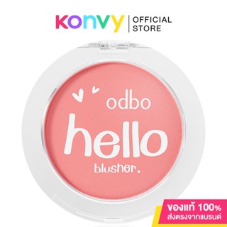 ODBO Hello Blusher 4g โอดีบีโอ บลัชออน เนื้อละเอียด สีสวยละมุน.