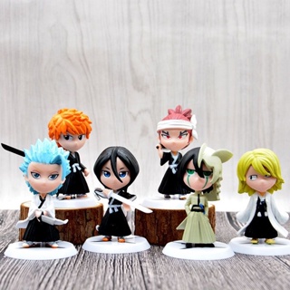 [ครบชุด 6 โมเดล] โมเดลตุ๊กตาอนิเมะ Death Kurosaki Wanjie Ichigo Crescent แฮนด์เมด ของขวัญวันเกิด สําหรับตกแต่งรถยนต์