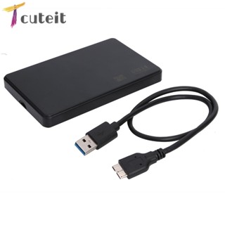 Tcuteit กล่องฮาร์ดดิสก์ภายนอก SSD USB3.0 เป็น SATA3 ความเร็วสูง 2.5 นิ้ว รองรับ 8TB HDD