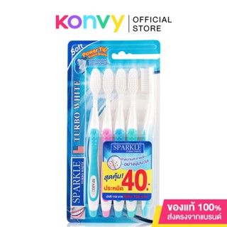 Sparkle Turbo White Toothbrush [5pcs].