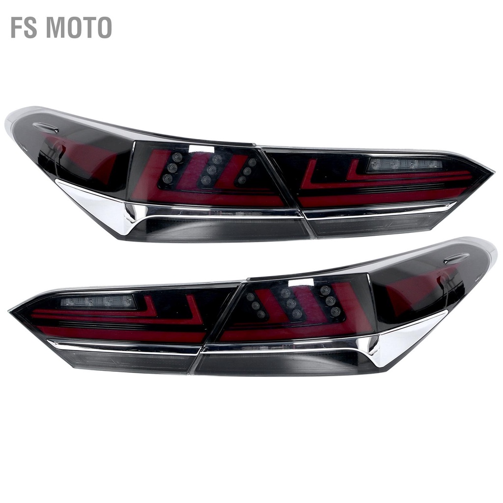 FS Moto ชุดไฟท้าย LED เลนส์รมควันเบรกไฟตัดหมอกไฟเลี้ยวเหมาะสำหรับคัมรี่ 18-20