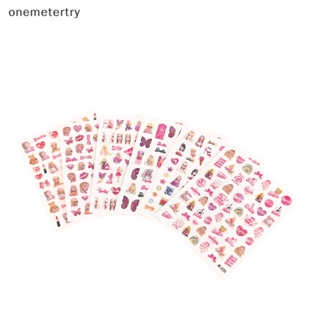 Onem สติกเกอร์เลเซอร์ ลายการ์ตูนบาร์บี้ เจ้าหญิง ฉีกได้ สําหรับตกแต่งเล็บ Diy