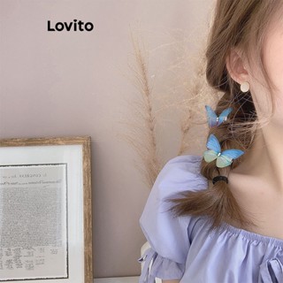 Lovito กิ๊บติดผมโลหะ แบบเรียบ ลําลอง สําหรับผู้หญิง L63AD179 (สีฟ้า)