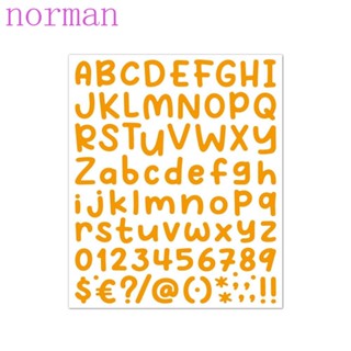 Norman สติกเกอร์ตัวอักษร ตัวเลข สําหรับติดตกแต่งไดอารี่ การ์ด สมุดภาพ