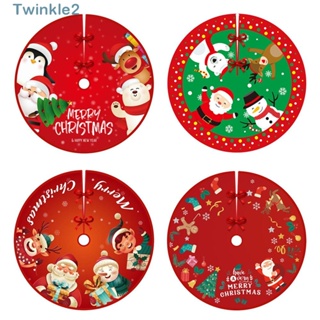 Twinkle ผ้าคลุมพื้น ลายคริสต์มาส ซานต้า กวาง สโนว์แมน ดอกไม้ สําหรับตกแต่งบ้าน