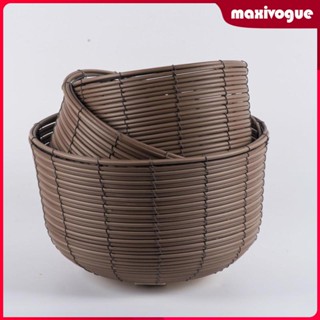 [Maxivogue] ขาตั้งกระถางต้นไม้หวายสาน PP พร้อมขาไม้ ติดตั้งง่าย 35 ซม. 44 ซม. และ 56 ซม. 3 ชิ้น สําหรับตกแต่งบ้าน