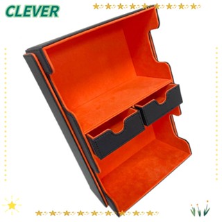 Clever กล่องการ์ดเกม หนัง PU ผ้ากํามะหยี่นิ่ม หลายช่อง จุของได้เยอะ พร้อมลิ้นชัก ขนาดเล็ก สําหรับเก็บการ์ดเกม