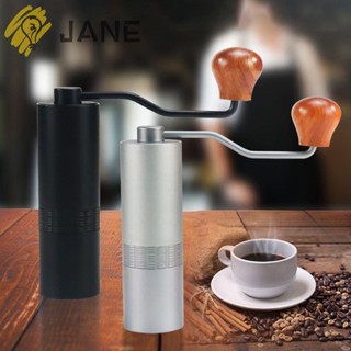 Jane เครื่องบดกาแฟเอสเพรสโซ่ สเตนเลส ด้ามจับไม้ แฮนด์เมด