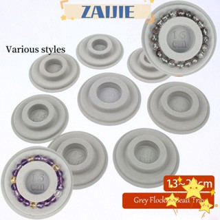 Zaijie24 ถาดวางเครื่องประดับ ลูกปัด สีเทา