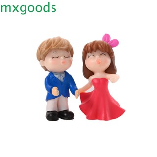 Mxgoods ตุ๊กตาฟิกเกอร์ PVC รูปการ์ตูนคู่รัก สําหรับตกแต่งบ้าน DIY