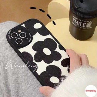 เคสโทรศัพท์มือถือ แบบนิ่ม ลายดอกไม้ สีดํา สําหรับ Infinix Hot 11S 10S 10T 11 10 9 Play NFC Note 8 Smart 6 5