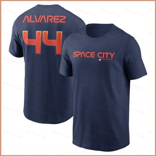 เสื้อยืดแขนสั้น พิมพ์ลาย Houston Astros Bregman Alvarez 23 MLB พลัสไซซ์ สําหรับผู้ชาย และผู้หญิง