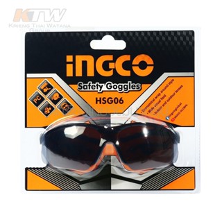 INGCO แว่นตาเซฟตี้กันแสงแดด รุ่น HSG06 วัสดุเลนส์ โพลีคาร์บอเนต คุณภาพดีToolsSupplies