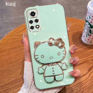 เคสโทรศัพท์ สําหรับ Xiaomi Redmi Note 10S 9S 10 12 11 11S 7 8 9 Pro 4G 5G มือถือนิ่ม กันกระแทก ปิดด้านหลัง แบบกระจกขาตั้ง ลาย KT