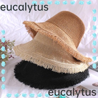 Eucalytus1 หมวกปีกกว้าง กันแดด ระบายอากาศ แฟชั่นฤดูร้อน สําหรับผู้หญิง