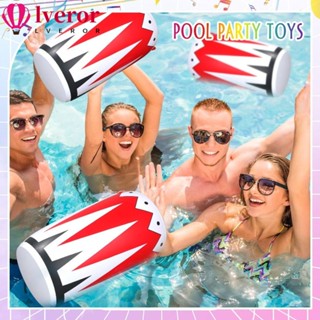 Lveror กลองเป่าลม PVC เครื่องดนตรี กลองร็อคแอนด์โรล แบบเป่าลม สีแดง ของเล่นสําหรับเด็ก