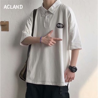 Acland เสื้อยืดผู้ชาย ผู้ชายเสื้อเชิ้ต เสื้อยืด ผ้านุ่ม ใส่สบาย ไม่หด ไม่ต้องรีด 36Z230907