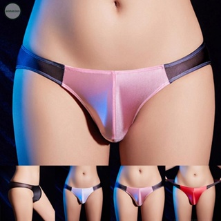 GORGEOUS~G-string Thin Panties Black/Red/White/Pink Bulge Pouch Comfort Ice Silk