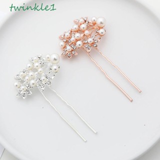 Twinkle1 หวีผม ห้าซี่ ชนกลุ่มน้อย เรียบง่าย มุก ดอกไม้ อารมณ์ โลหะผสม สไตล์เกาหลี ที่คาดผม