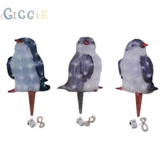 ⭐NEW ⭐Indoor/Outdoor Christmas Penguin Acrylic Figurine 3 Pack LED Light Up Decor