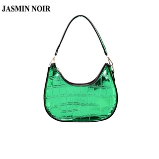 Jasmin NOIR สิทธิบัตร หนังจระเข้ รูปแบบ ผู้หญิง กระเป๋าสะพายไหล่ กระเป๋าถือ กระเป๋าสะพายข้าง