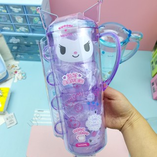 SANRIO Miniso ชุดถ้วยกาต้มน้ํา ขวดน้ํา แบบพับได้ ลายซานริโอ้ สําหรับเด็ก