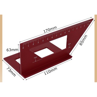 Eralml ไม้โปรแทรกเตอร์ เกจวัดมุม 45 90 องศา อเนกประสงค์ สําหรับงานไม้