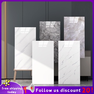 Se7ven✨Faux tile wall stickers marble wallpaper thicker self-adhesive kitchen stickers waterproof and oil-resistant bathroom background wall decoration high temperature resistanc