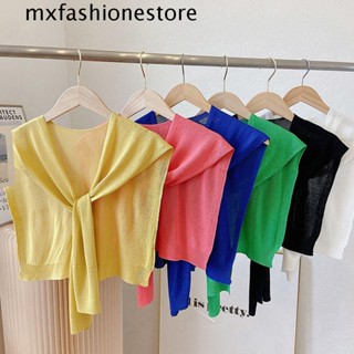 Mxfashione ผ้าคลุมไหล่ ผ้าถัก เข้ากับทุกการแต่งกาย อบอุ่น ตกแต่งเสื้อคลุมคอ สําหรับผู้หญิง ผ้าพันคอ สไตล์เกาหลี