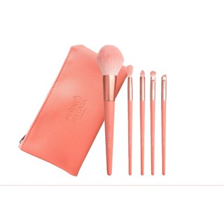 ♦️ของแท้·ส่งด่วน·ถูก♦️Nee Cara Peach 5pcs Brush Set #N615 : neecara ชุด แปรง แต่งหน้า พีช 5ชิ้น+กระเป๋า      dayse