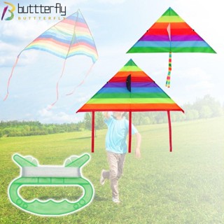 Buttterfly ว่าว ทรงสามเหลี่ยม สีรุ้ง ของเล่นสําหรับเด็ก