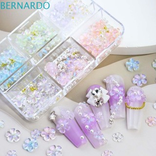 Bernardo ดอกไม้ ไข่มุก ลูกบอลเหล็ก คละสี สําหรับตกแต่งเล็บ DIY