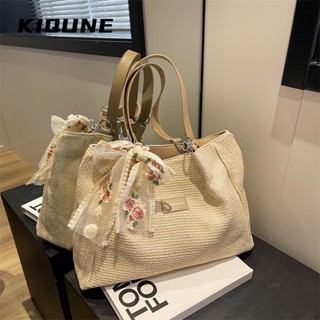 KIQUNE กระเป๋าผ้ากระเป๋าผ้าแคนวาส Tote Bag 2023 NEW GTT2390OJ2 37Z230911