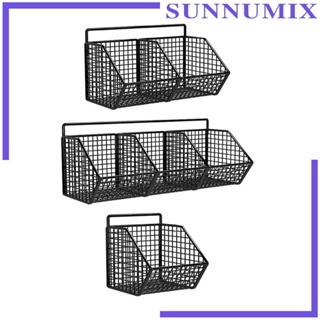 [Sunnimix] ตะกร้าโลหะ แบบแขวนผนัง สําหรับเก็บอาหาร ผลไม้ ตกแต่งบ้านฟาร์ม